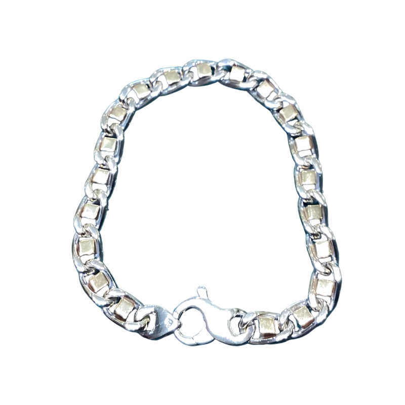 Vintage Second Hand 9ct Yellow and White Gold Bracelet 2G0155